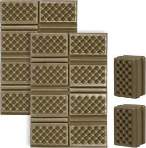REDCAMP Foam Hiking Seat Pad, Foldable Z Ultralight Sitting Pad for Camping Backpacking Stadium Outdoor,Khaki 2pcs