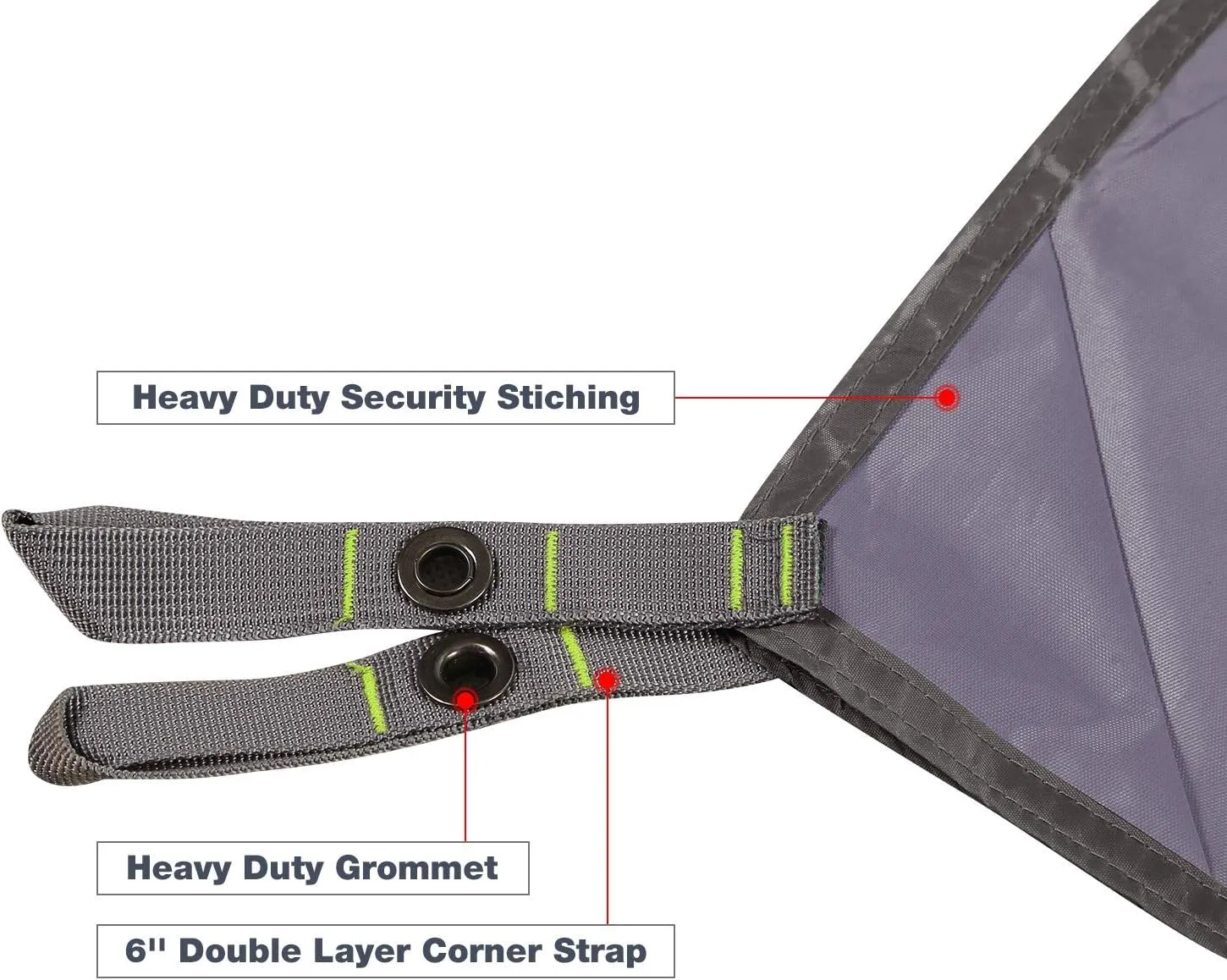 REDCAMP Large Waterproof Camping Tarp Lightweight, Multifunctional Insulated Tent Footprint for Camping Hiking Backpacking, Grey 106"x83"