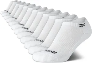Reebok Girls' 12 Pack Performance Cushion Comfort No Show Socks - Breathable Active Socks for Girls (4-10) - Pink