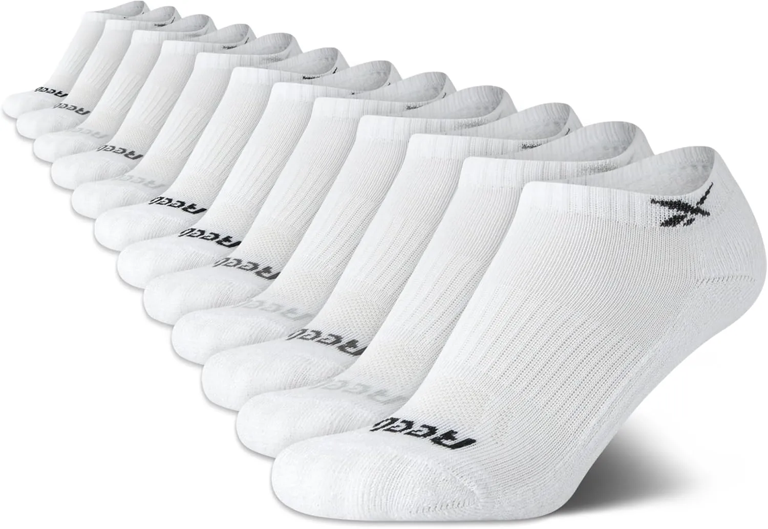 Reebok Girls' 12 Pack Performance Cushion Comfort No Show Socks - Breathable Active Socks for Girls (4-10) - Pink