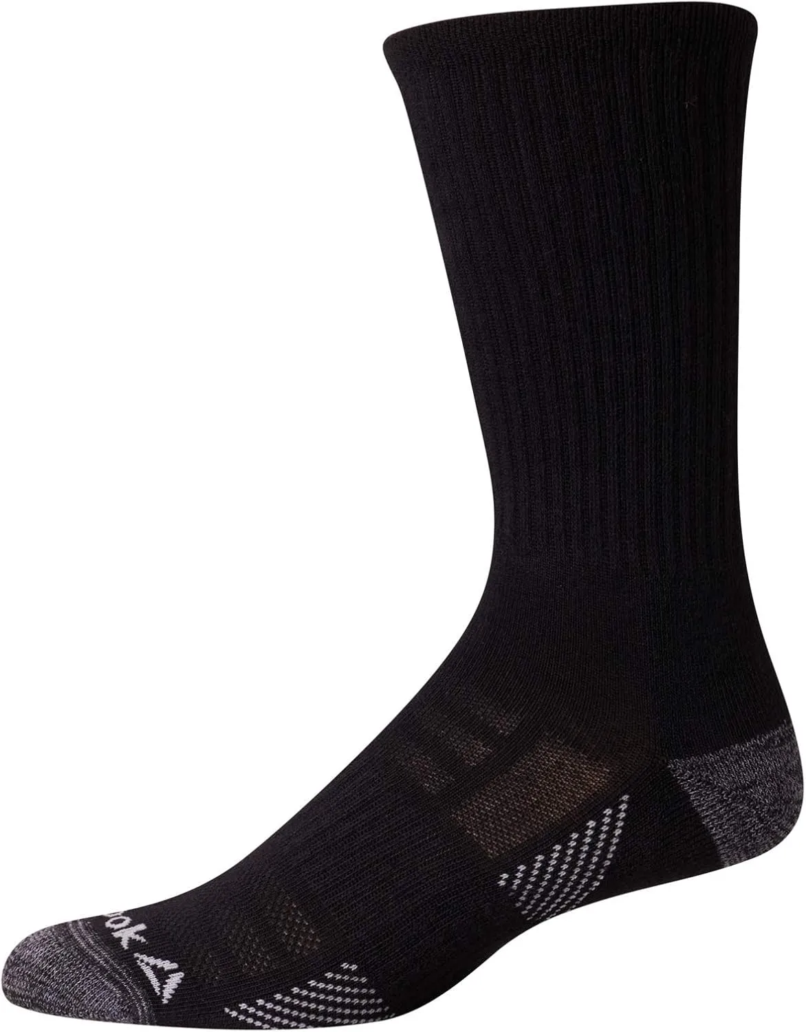 Reebok Men's Crew Socks - 10 Pack Stretch Performance Cushioned Crew Socks - Arch Support Athletic Socks for Men (6-12.5)