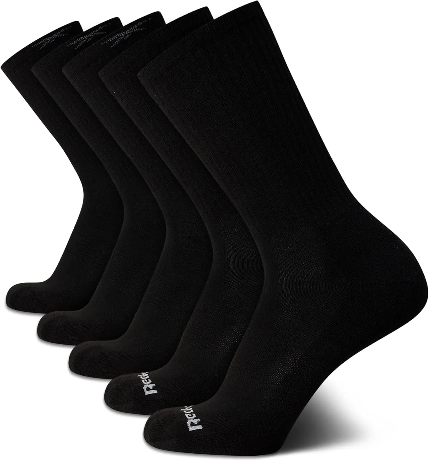 Reebok Men's Crew Socks - 5 Pack Stretch Performance Cushioned High Crew Socks - Arch Support Athletic Socks for Men (6-12.5)