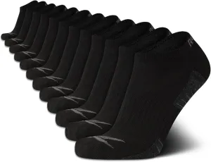 Reebok Men's Low Cut Socks - 12 Pack Performance Cushion Comfort No Show Socks - Breathable Athletic Socks for Men (6-12.5)