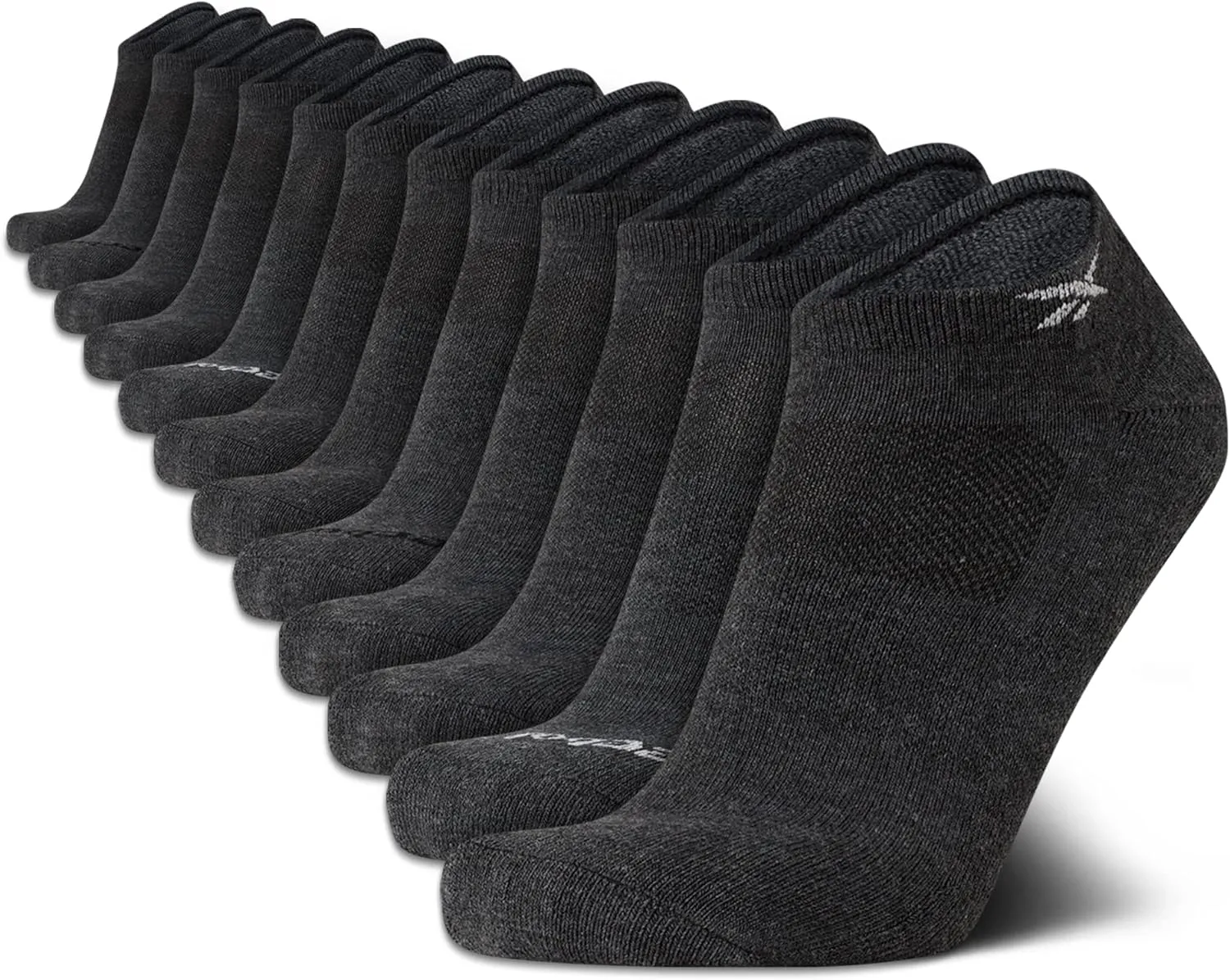 Reebok Men's Low Cut Socks - 12 Pack Performance Cushion Comfort No Show Socks - Breathable Athletic Socks for Men (6-12.5)
