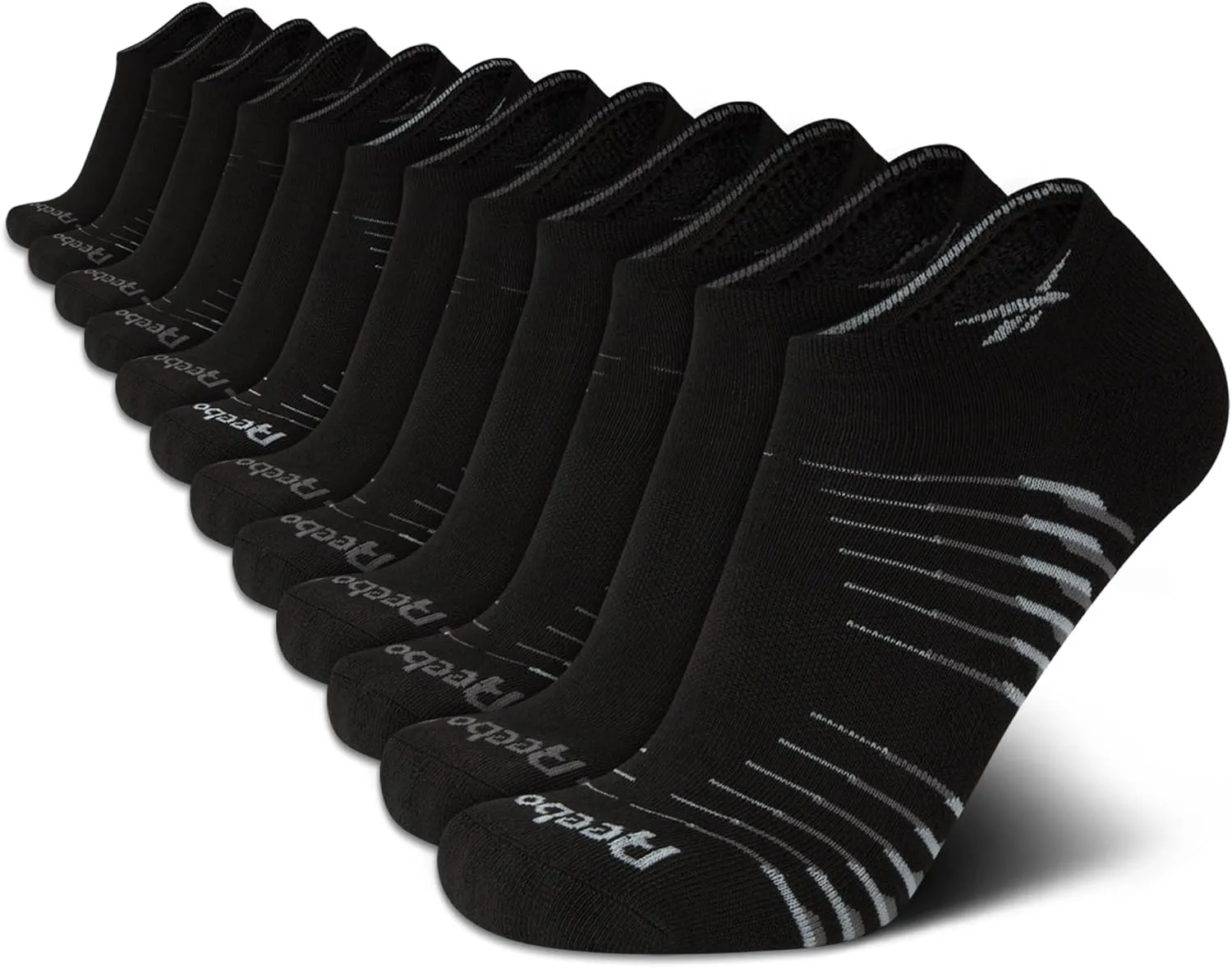 Reebok Men's Low Cut Socks - 12 Pack Performance Cushion Comfort No Show Socks - Breathable Athletic Socks for Men (6-12.5)