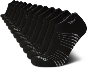 Reebok Men's Low Cut Socks - 12 Pack Performance Cushion Comfort No Show Socks - Breathable Athletic Socks for Men (6-12.5)