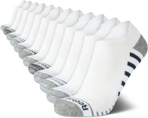 Reebok Men's Low Cut Socks - 12 Pack Performance Cushion Comfort No Show Socks - Breathable Athletic Socks for Men (6-12.5)