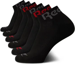 Reebok Men’s Quarter Socks – 6 Pack Cushion Quarter Cut Ankle Socks for Men - Breathable Men's Athletic Socks (Size: 6-12.5)