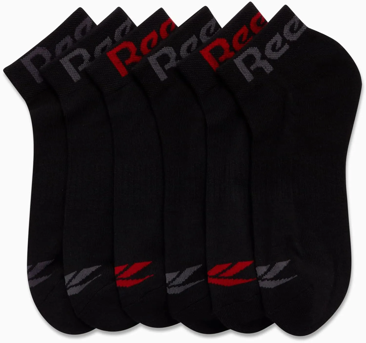 Reebok Men’s Quarter Socks – 6 Pack Cushion Quarter Cut Ankle Socks for Men - Breathable Men's Athletic Socks (Size: 6-12.5)