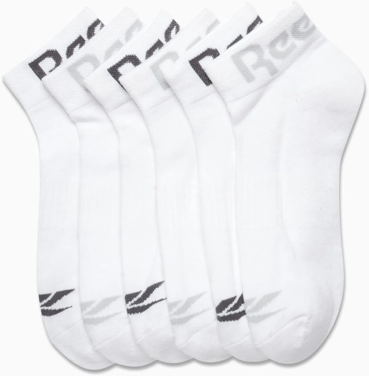 Reebok Men's Quarter Socks - 6 Pack Cushion Quarter Cut Ankle Socks for Men - Breathable Men's Athletic Socks (Size: 6-12.5)