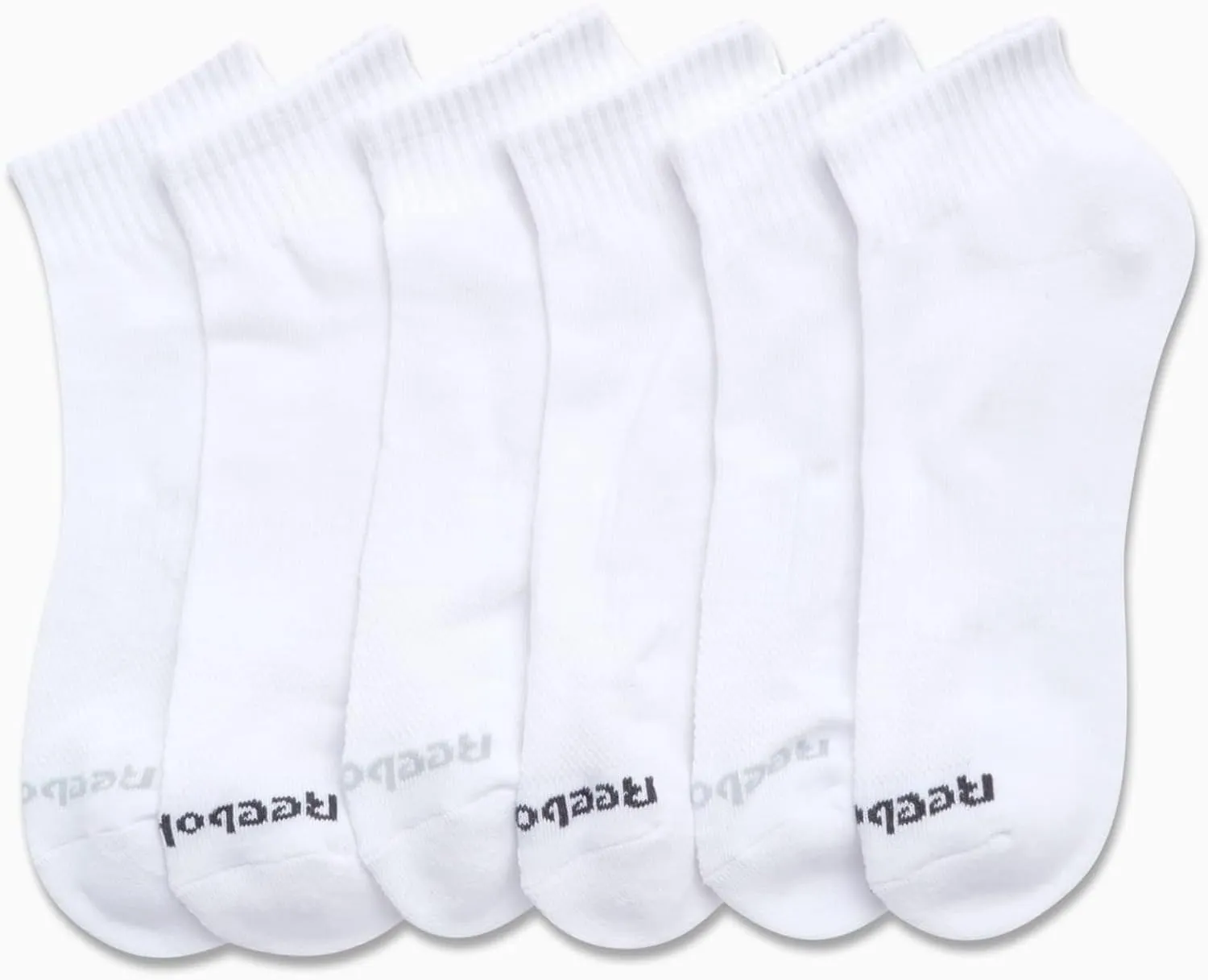 Reebok Men's Quarter Socks - 6 Pack Cushion Quarter Cut Ankle Socks for Men - Breathable Men's Athletic Socks (Size: 6-12.5)