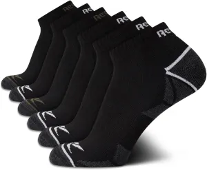 Reebok Men’s Quarter Socks – 6 Pack Cushion Quarter Cut Ankle Socks for Men - Breathable Men's Athletic Socks (Size: 6-12.5)