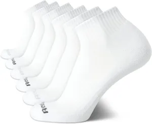 Reebok Men's Quarter Socks - 6 Pack Cushion Quarter Cut Ankle Socks for Men - Breathable Men's Athletic Socks (Size: 6-12.5)