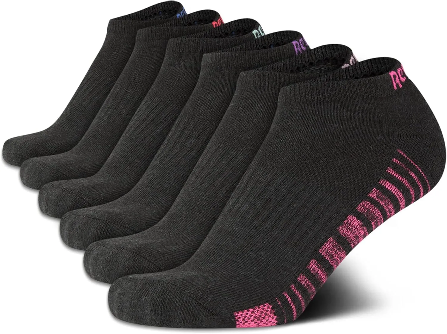Reebok Women's Athletic Socks - Performance Cushioned Low Cut Socks (6 Pack)