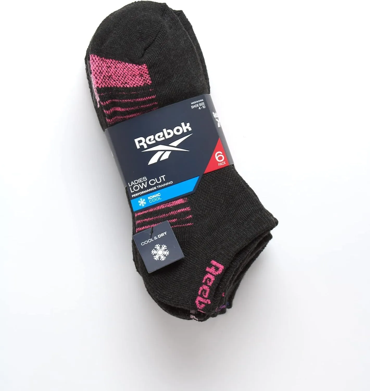 Reebok Women's Athletic Socks - Performance Cushioned Low Cut Socks (6 Pack)