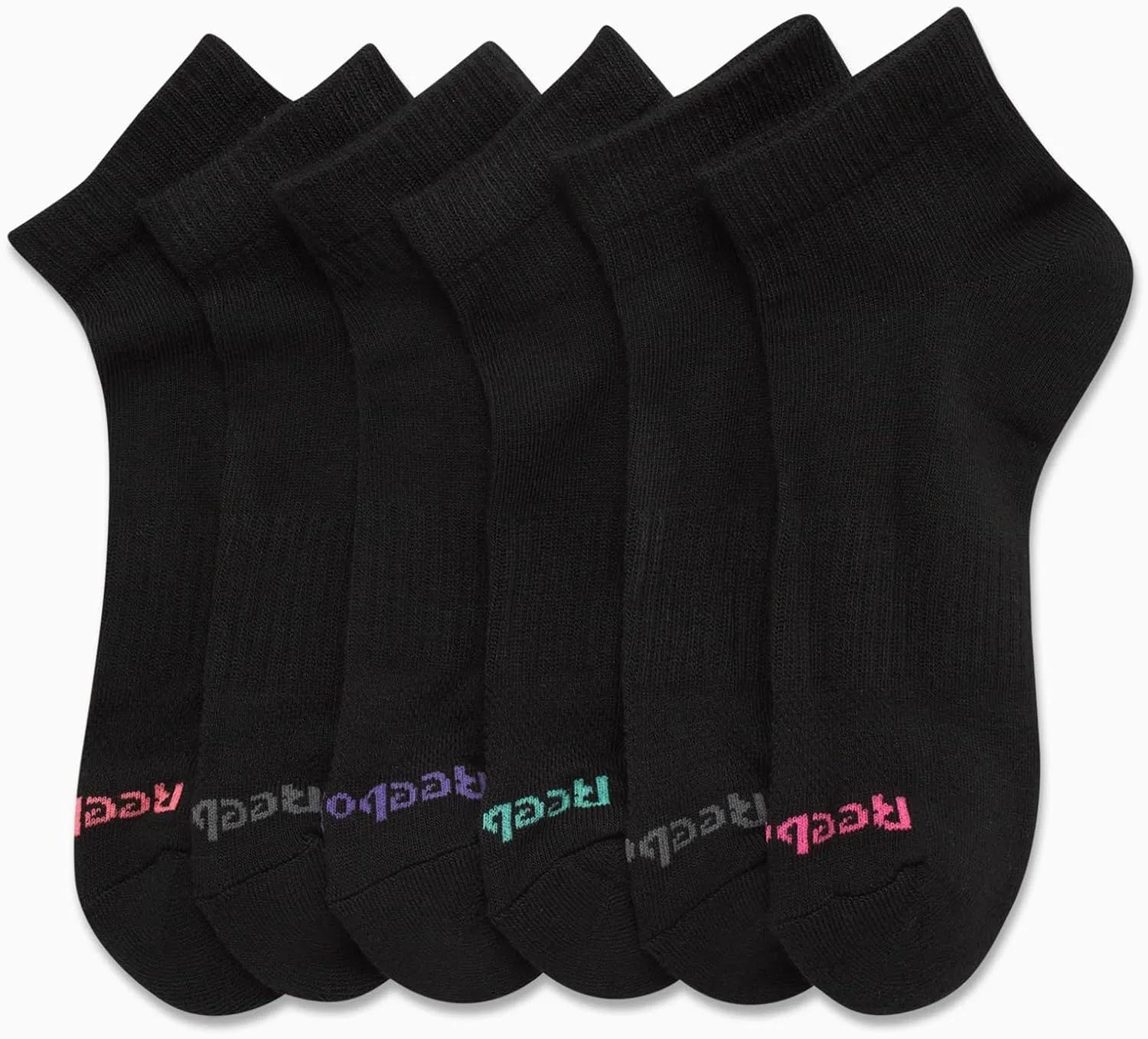 Reebok Women's Comfort Cushioned Athletic Quarter Cut Socks (6 Pack)