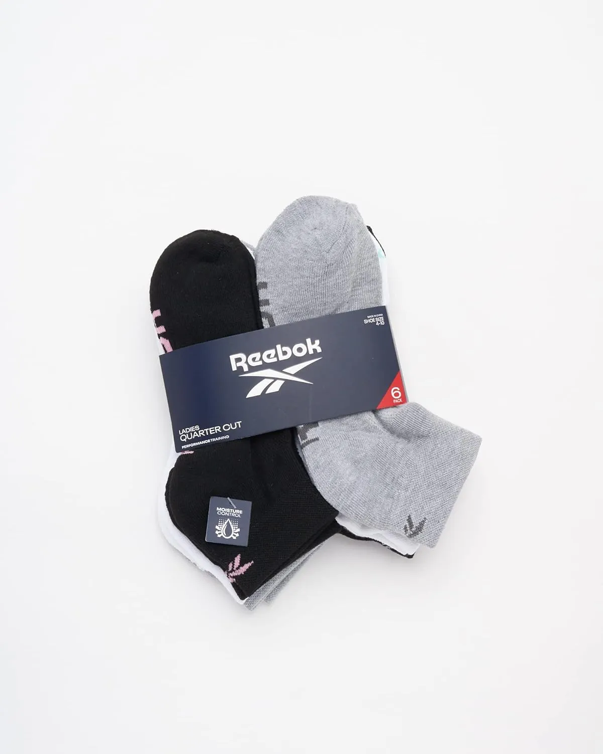 Reebok Women's Comfort Cushioned Athletic Quarter Cut Socks (6 Pack)