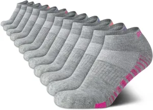 Reebok Women's Low Cut Socks - 12 Pack Performance Cushioned Comfort No Show Socks - Athletic Socks for Women (4-10)