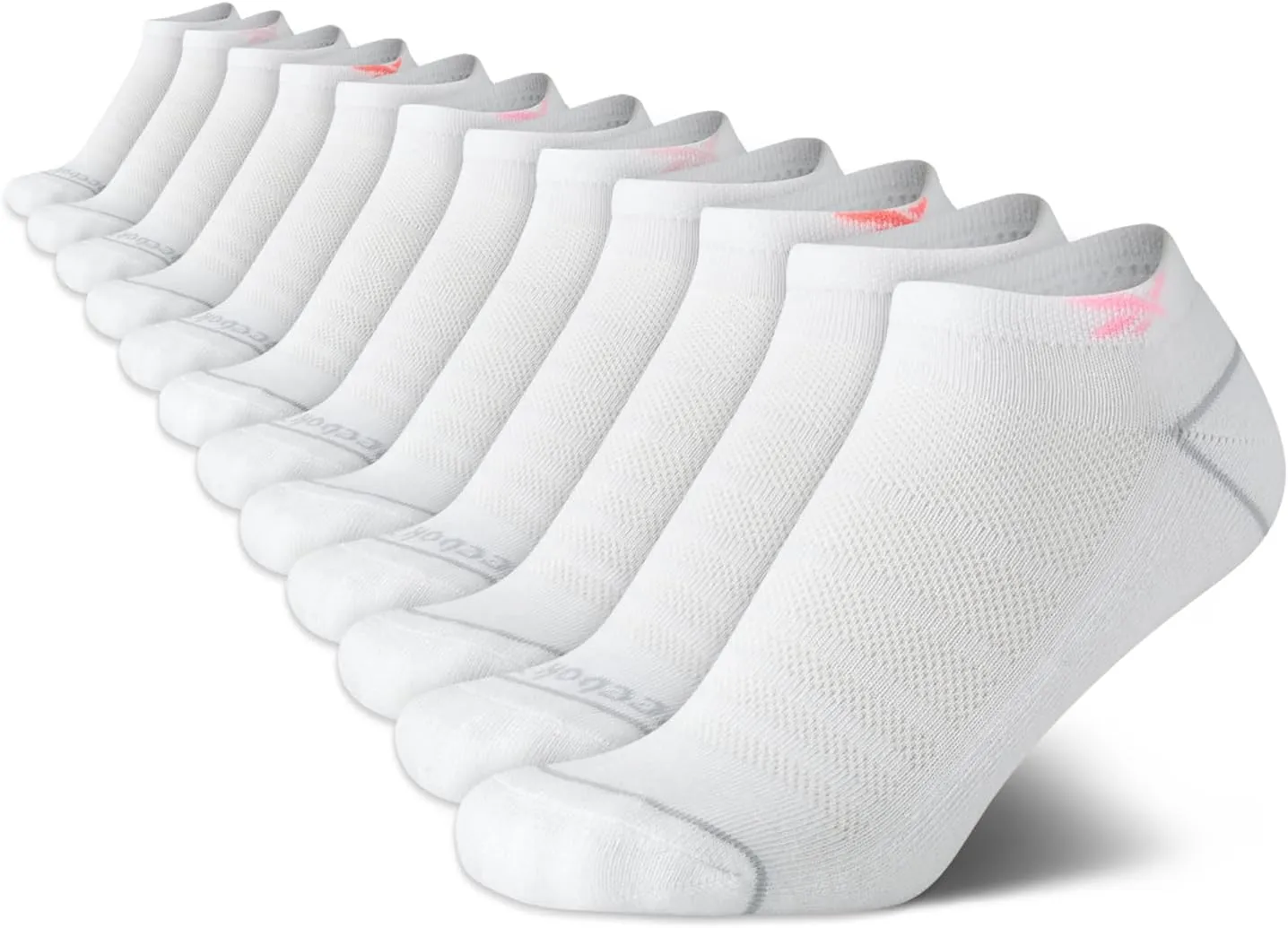 Reebok Women's Low Cut Socks - 12 Pack Performance Cushioned Comfort No Show Socks - Athletic Socks for Women (4-10)