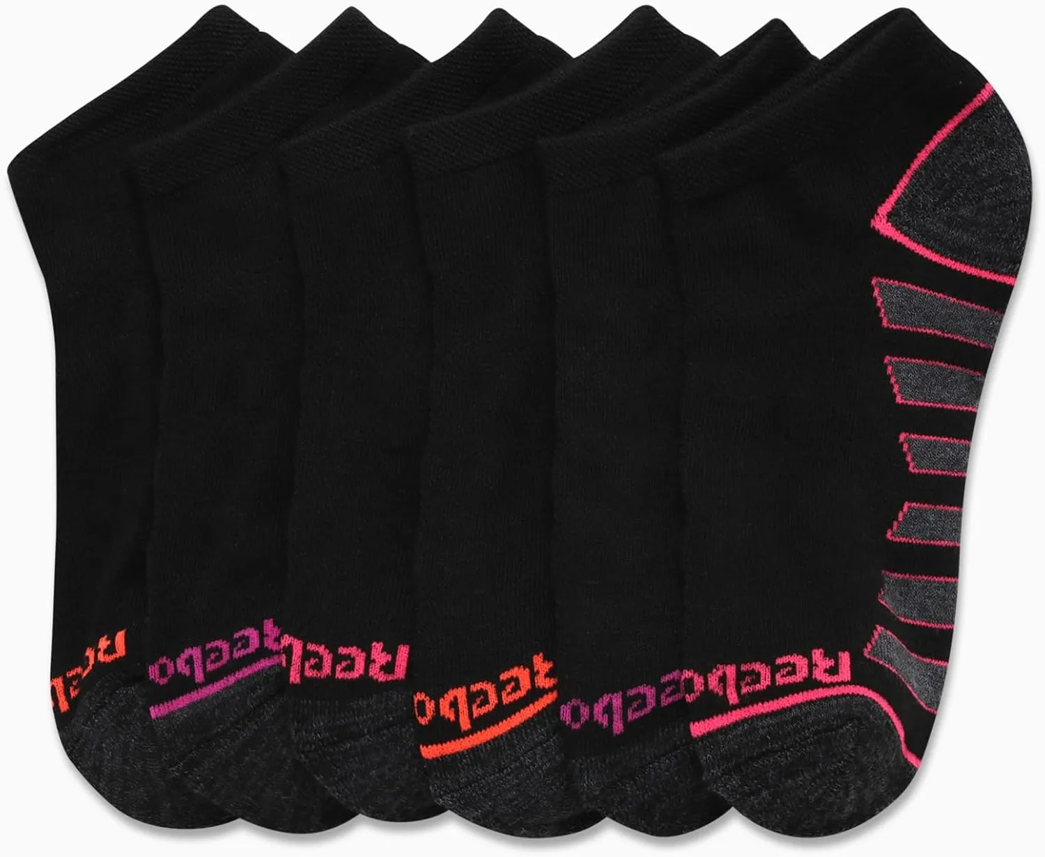 Reebok Women's Low Cut Socks - 6 Pack Performance Cushion Comfort No Show Socks - Breathable Athletic Socks for Women (4-10)