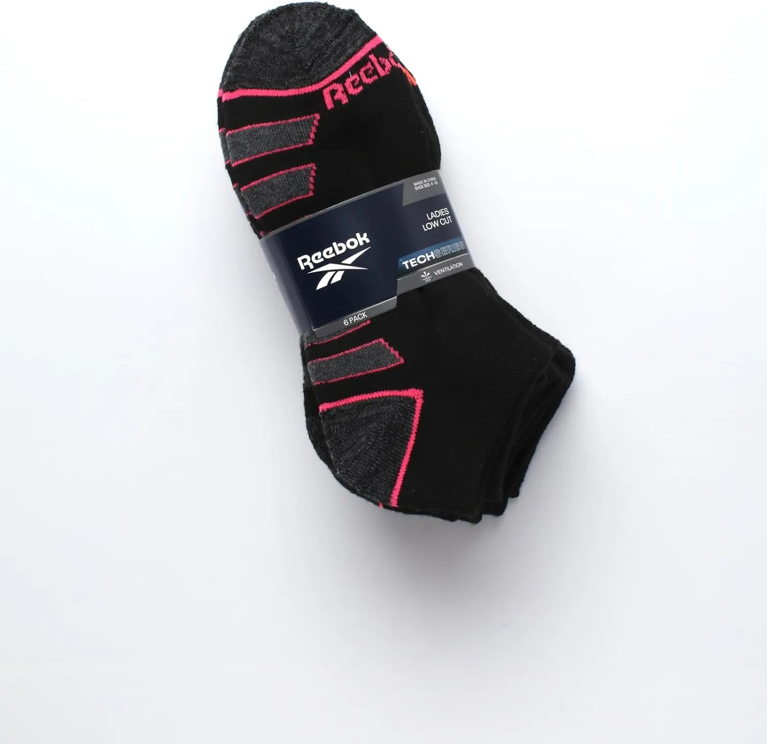 Reebok Women's Low Cut Socks - 6 Pack Performance Cushion Comfort No Show Socks - Breathable Athletic Socks for Women (4-10)