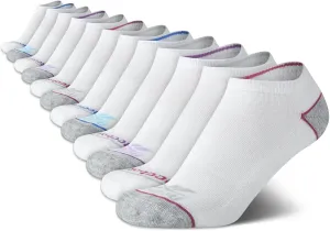 Reebok Women's No Show Athletic Breathable Low Cut Cushioned Socks (12 Pack)