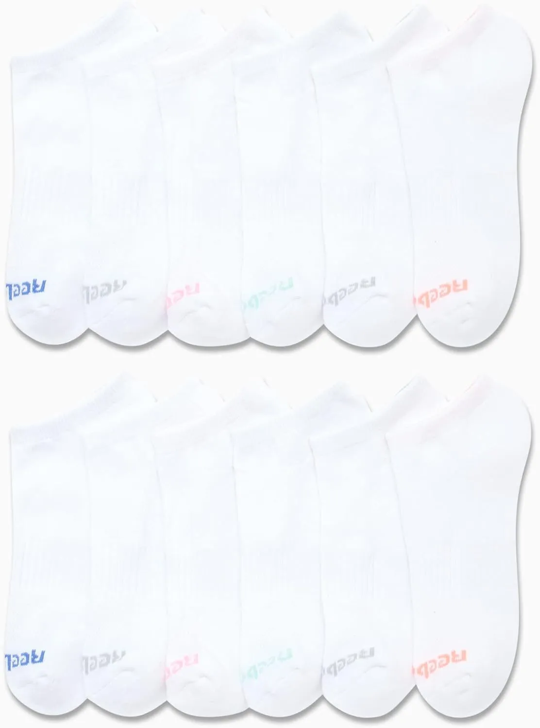 Reebok Women's No Show Athletic Breathable Low Cut Cushioned Socks (12 Pack)