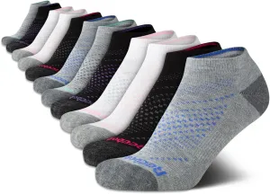 Reebok Women's No Show Athletic Breathable Low Cut Cushioned Socks (12 Pack)