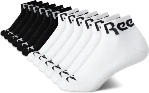 Reebok Womens Quarter Socks - 12 Pack Performance Arch Support Ankle Socks - Cushioned Athletic Socks for Women (Size: 4-10)