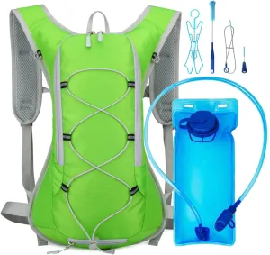 REEBOW GEAR Cycling Hydration Packs,Water Bladder Cleaning kit Running Backpack Suitable for Outdoor Running, Cycling and Mountaineering,Green