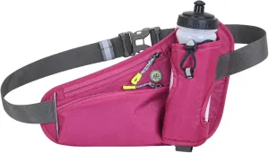 Reflective Waist Pack with Hydration Holder, Adjustable Running Belt for Phone Storage, Waterproof Sports Pouch for Hiking and Fitness