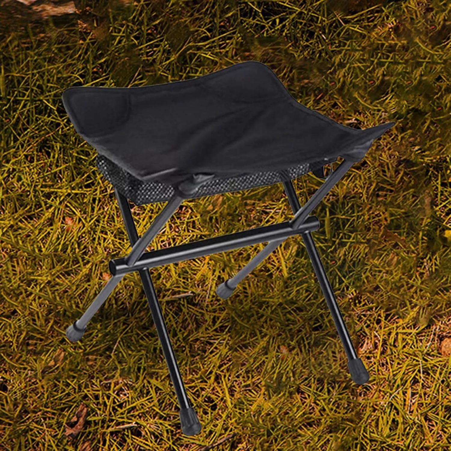 Removable Fishing Chair Footrest Lazy Seat Aluminum Non Slip Feet Legs Rest Portable Foldable Footstool Foot Stool for Hiking Camping Picnic