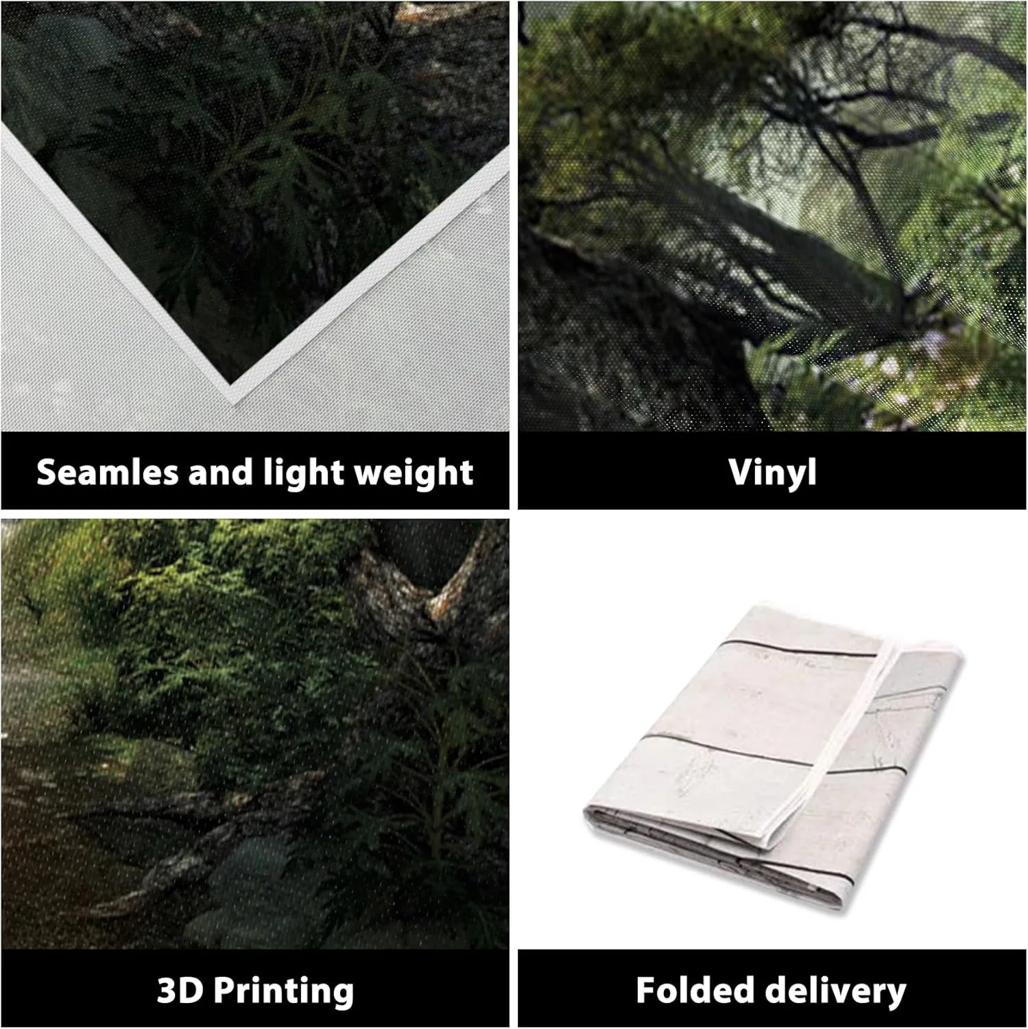 Renaiss Enchanted Forest Backdrop Fabric Green Medieval Smoky Jungle Forest Wonderland Fairy Tale Adventure Photography Background Fairytale Theme Party Decorations Photo Prop 9x6ft