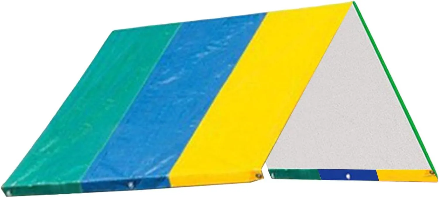 Replacement Tarp for Swing Set, Canopy for Playground Roof, Green Yellow Blue