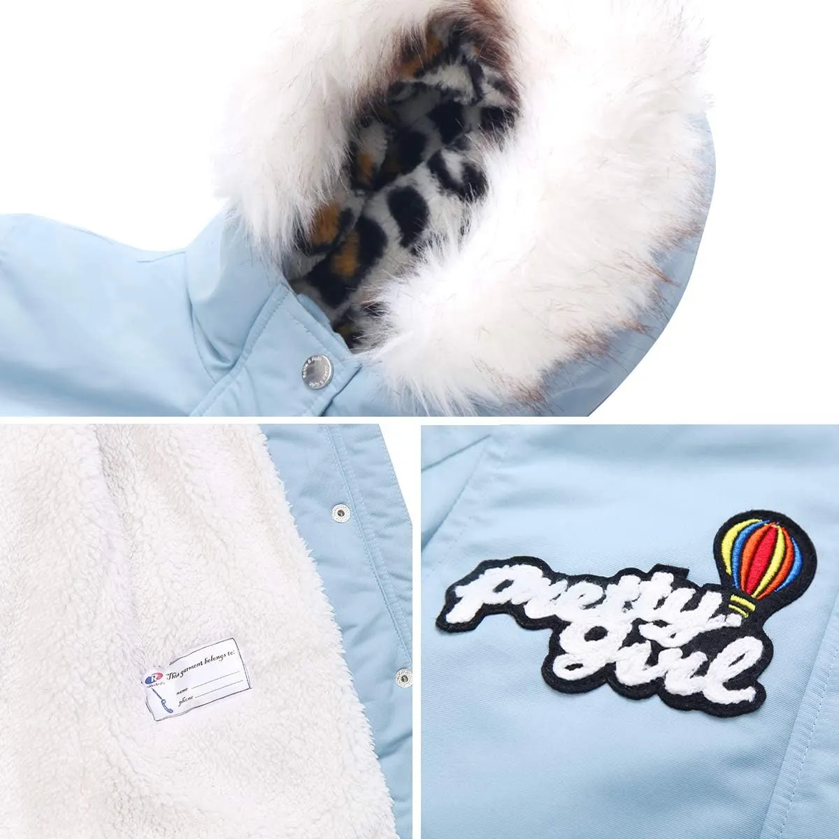 Rokka&Rolla Girls' Water-Resistant Winter Coat Warm Sherpa Fleece Lined Parka Jacket with Hooded Fur