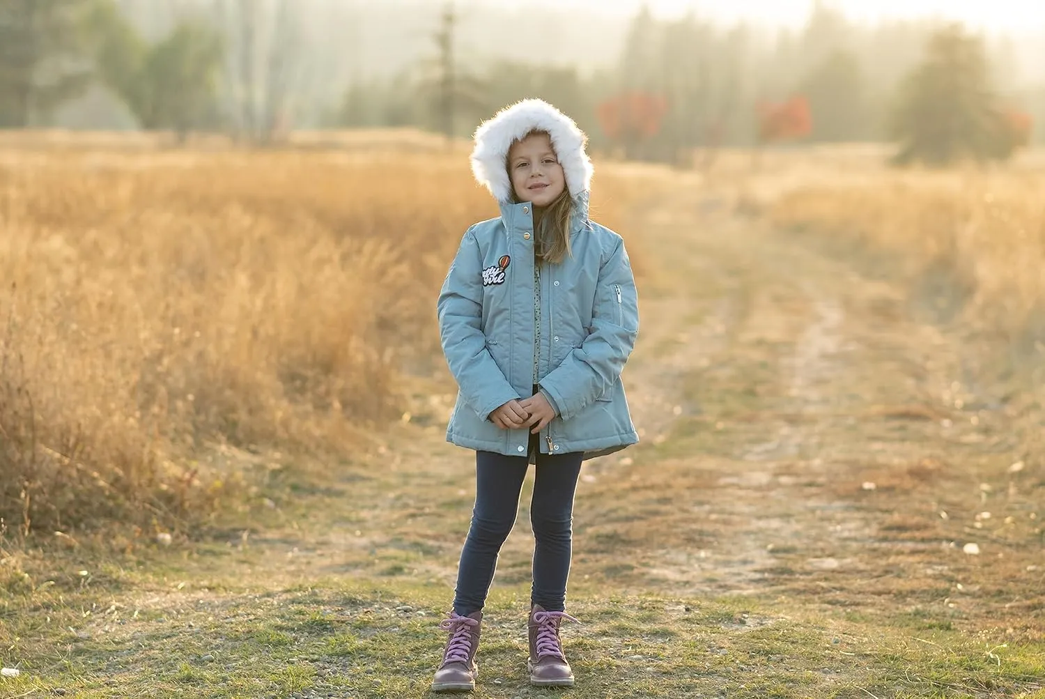 Rokka&Rolla Girls' Water-Resistant Winter Coat Warm Sherpa Fleece Lined Parka Jacket with Hooded Fur