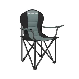 Rootz Green-Black Camping Chair - Portable Chair - Foldable Seat - 600D Oxford Fabric - Lightweight - Durable - Comfortable - 55cm x 90cm x 102cm