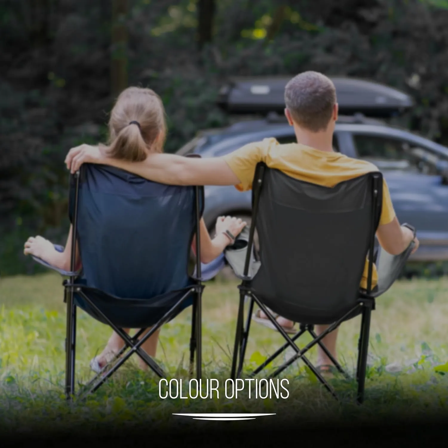ROXFORM - PP Outdoor Camping Chair with Double Cup Holders - Lightweight Foldable Camping Chairs for Adults - Outdoor Accessories Ideal for Fishing, Garden & Beach - Holds up to 165 kg-Burgundy