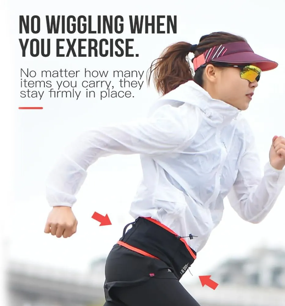 Running Hydration Belt with 250ml Soft Flask, Quick Drying Running Belt for Cycling、Hiking、Marathon (black blue,L/XL)