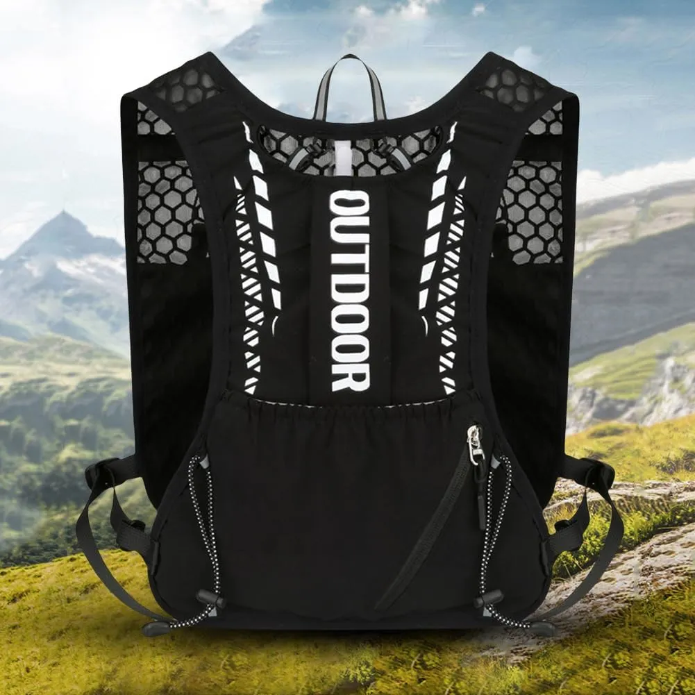 Running Hydration Vest Backpack, Lightweight Running Vest Waterproof Water Bladder Daypack Breathable Outdoors Hydration Pack for Hiking Trail Running