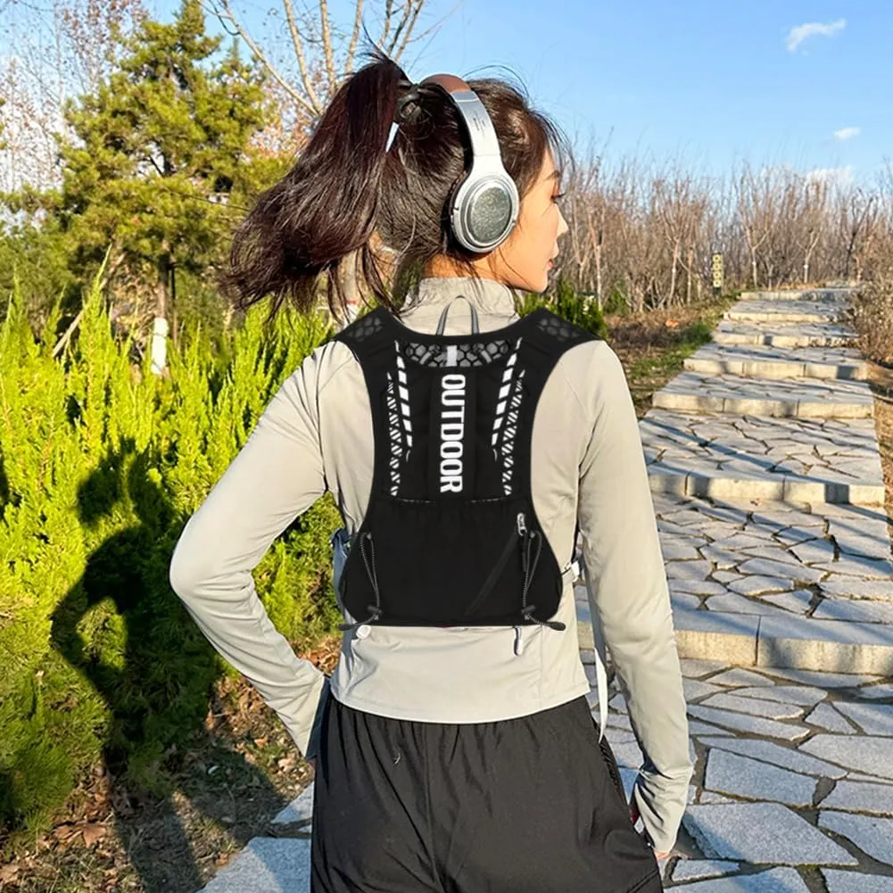 Running Hydration Vest Backpack, Lightweight Running Vest Waterproof Water Bladder Daypack Breathable Outdoors Hydration Pack for Hiking Trail Running