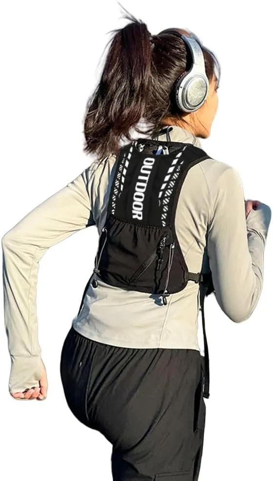 Running Hydration Vest Backpack, Lightweight Running Vest Waterproof Water Bladder Daypack Breathable Outdoors Hydration Pack for Hiking Trail Running