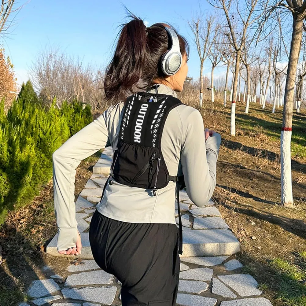 Running Hydration Vest Backpack, Lightweight Running Vest Waterproof Water Bladder Daypack Breathable Outdoors Hydration Pack for Hiking Trail Running