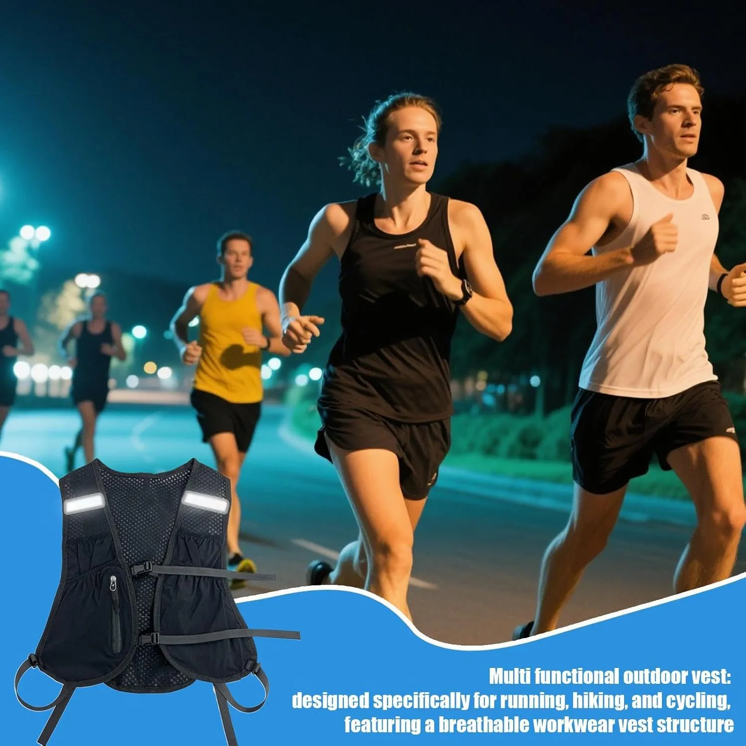 Running Hydration Vest - Bladder Daypack for Cycling - Breathable Hydration Vest for Running Mountaineering Biking Fitness Outdoor Activities Sports Travel Camping Hunting