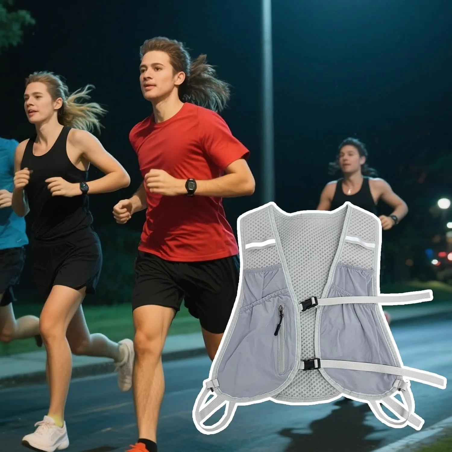 Running Hydration Vest - Bladder Daypack for Cycling - Breathable Hydration Vest for Running Mountaineering Biking Fitness Outdoor Activities Sports Travel Camping Hunting