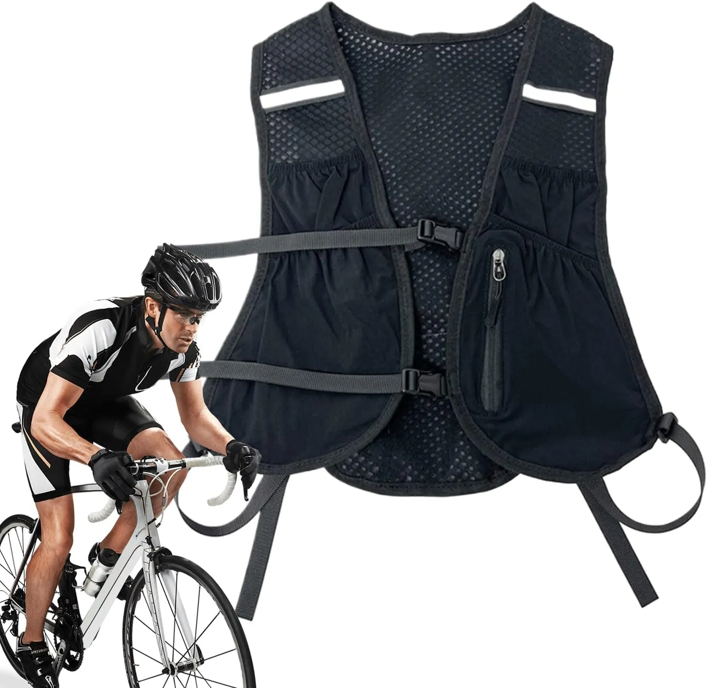 Running Hydration Vest - Bladder Daypack for Cycling - Breathable Hydration Vest for Running Mountaineering Biking Fitness Outdoor Activities Sports Travel Camping Hunting