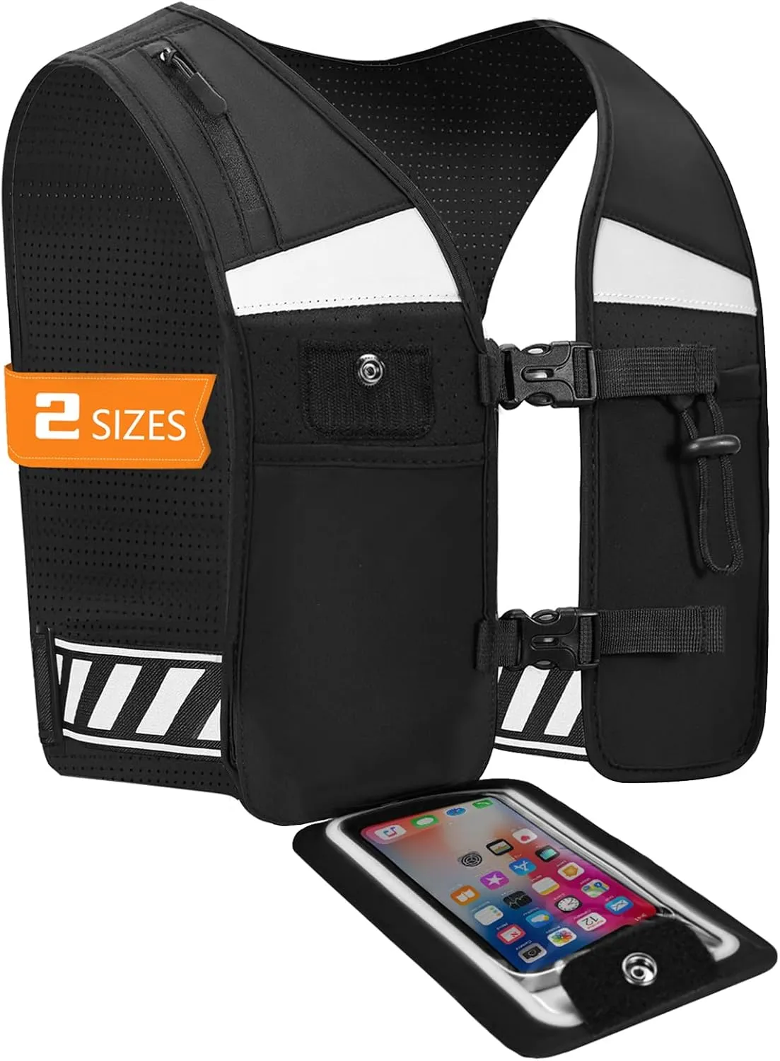 Running Hydration Vest, Breathable Running Vest for Men Women, Lightweight Reflective Hydration Vest for Trail Hiking Cycling
