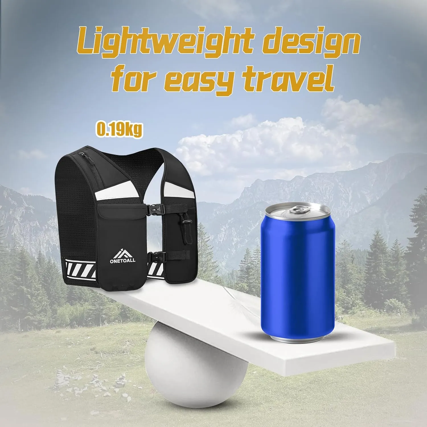 Running Hydration Vest, Breathable Running Vest for Men Women, Lightweight Reflective Hydration Vest for Trail Hiking Cycling