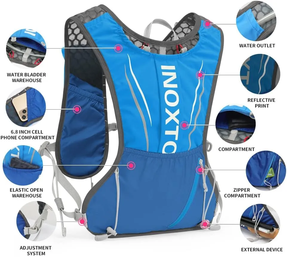 Running Hydration Vest for Men Women Water Backpack for Running 3L Running Hydration Pack for Trail Running Marathon Race Hiking