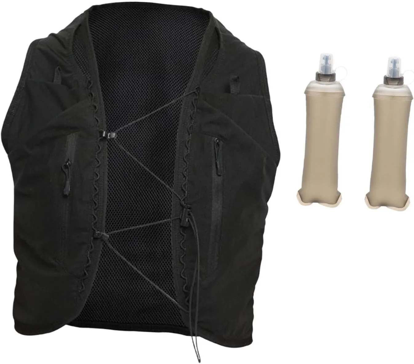 Running Hydration Vest for Men Women with Water Bottles Daypack Backpack Hydration Pack Water Pack for Climbing Trail Hiking